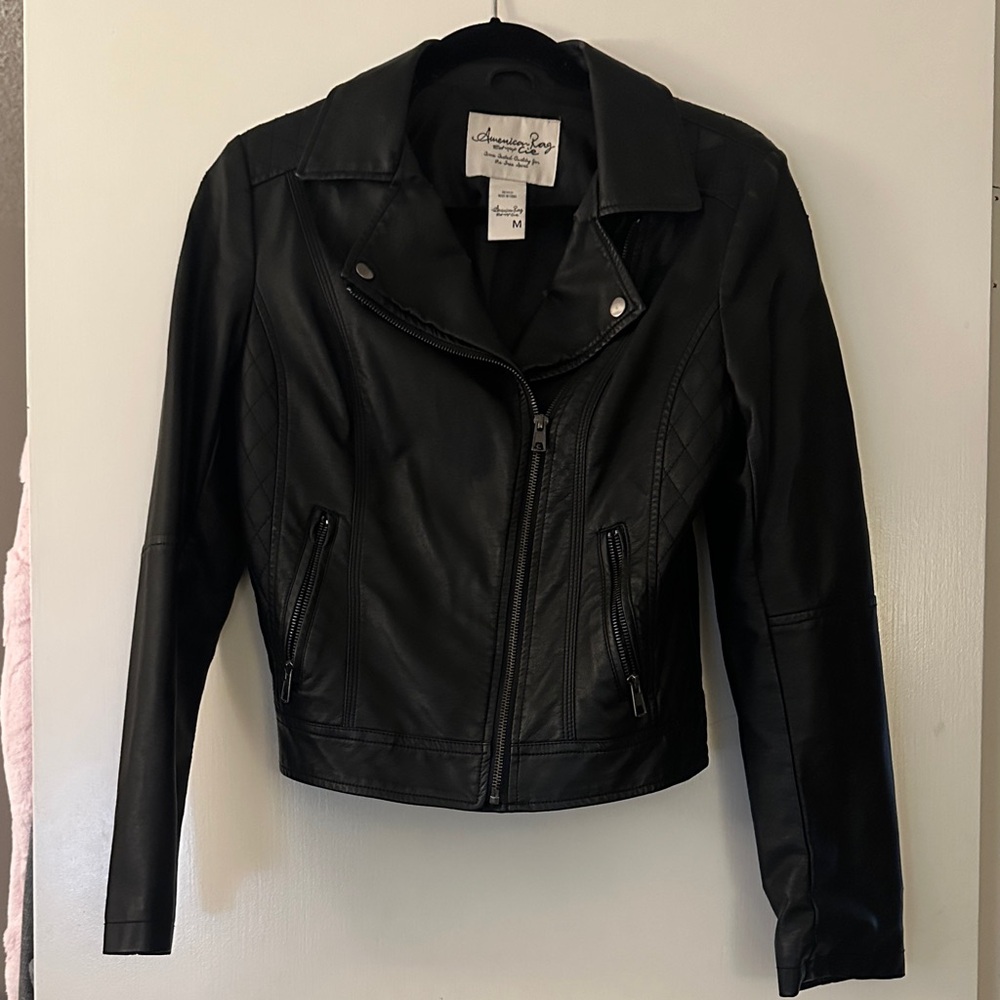 American Rag Women's Black Leather Jacket